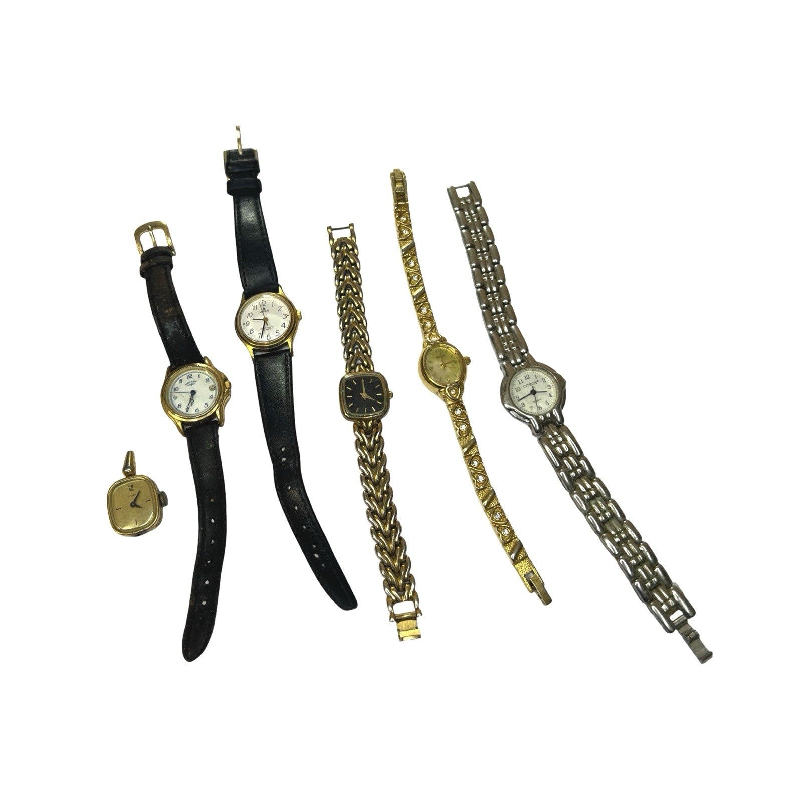 Job Lot 6 Vintage Ladies Watches Rotary Lorus Citizen Sekonda Timex Spares