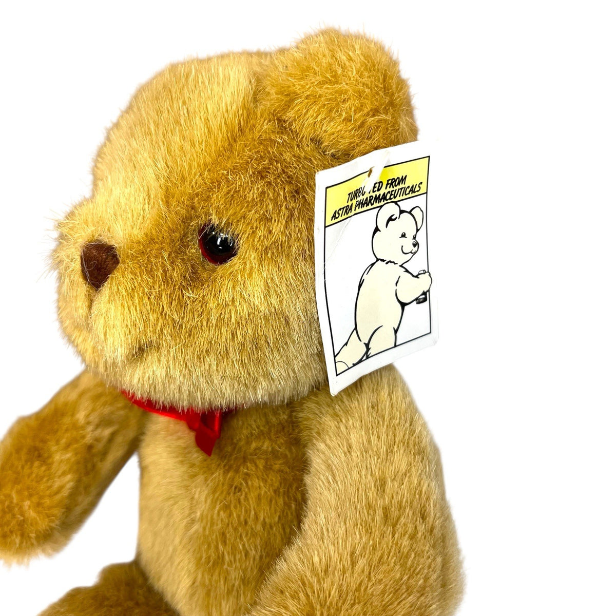 Vintage Russ Berrie Astra Pharmaceuticals Promo Teddy Bear Plush Advertising