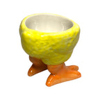 Egg Cup Holder Adorable Yellow Chick Chicken Tail Ornament - Brand New in Box