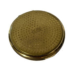 Vintage Stratton Compact Mirror White Enamel Pink Flower Bouquet Made England