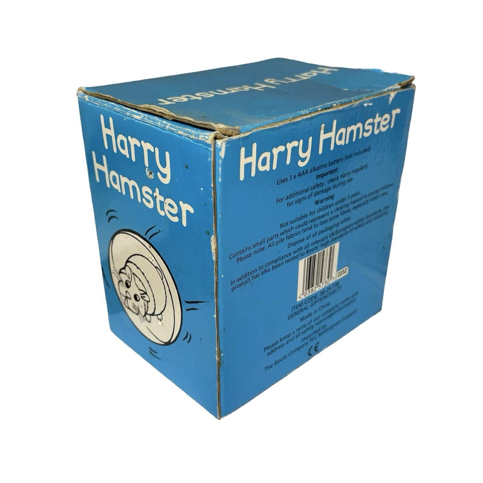 Vintage 1997 Harry Hamster Battery Toy Exercise Ball Boxed Boots Iwaya Corp