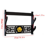 Wall Mount Samurai Sword Stand Holder Katana Bracket Rack Dragon Pattern 1-6Tier