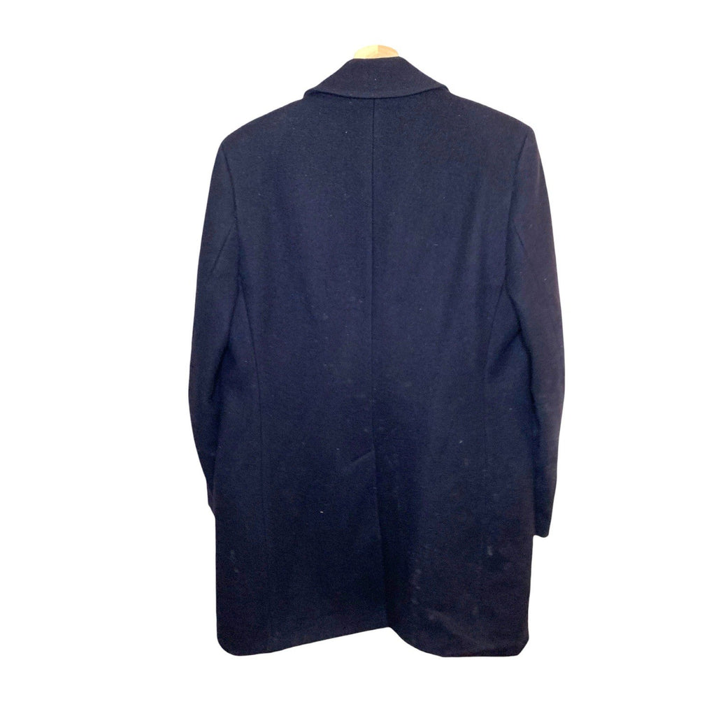Vintage Kindler Navy Wool Overcoat Womens Size 16 Large Double Breasted England