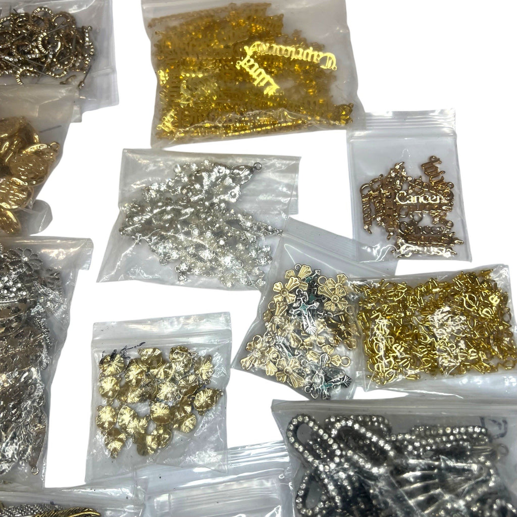 Jewellery Making Pendant & Charm Bundle Unused Hearts Leaves Star Signs