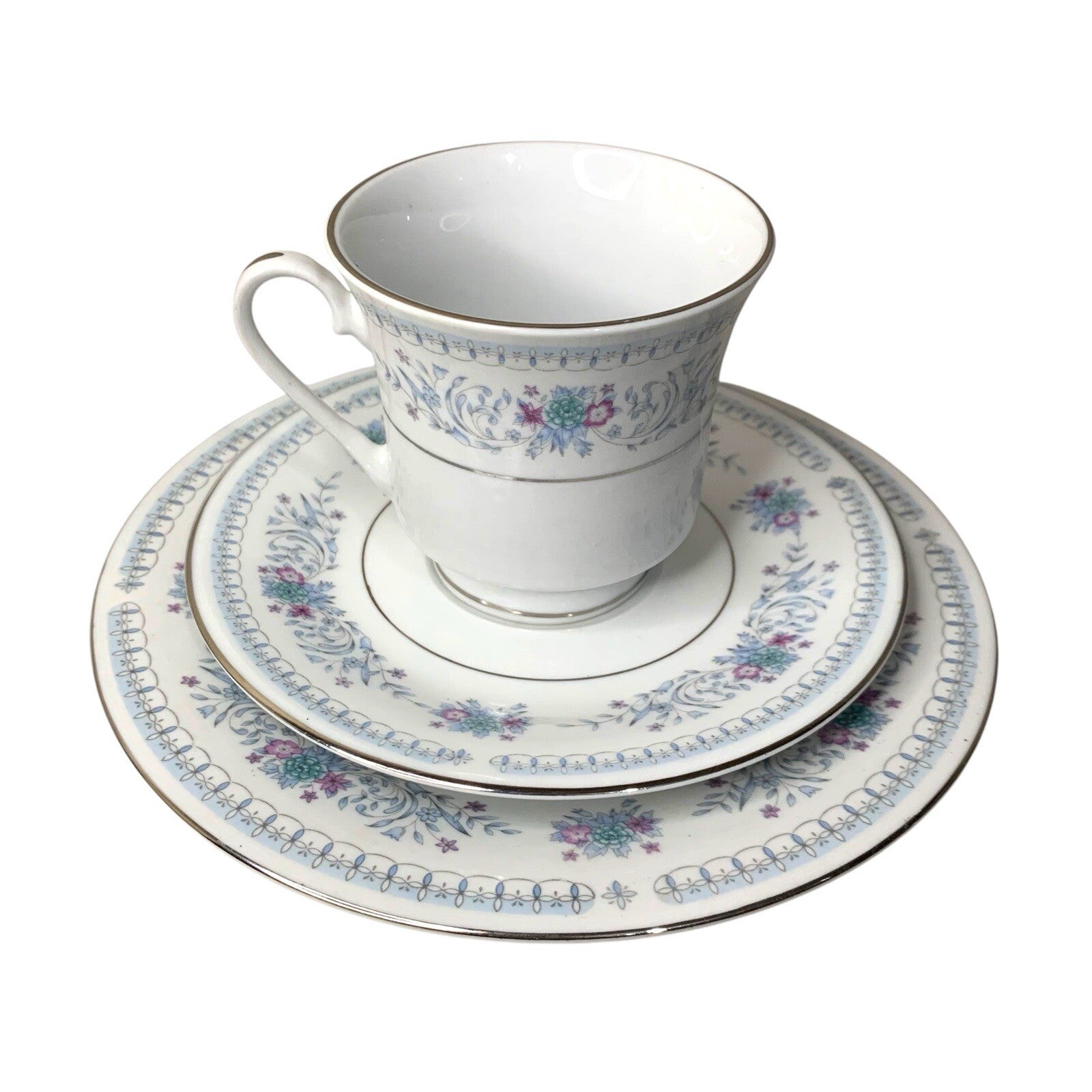 Liling Mandarin 18 Piece Tea Coffee Set White China Cups Saucers Boxed
