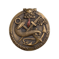 Vintage French Naval Commando Ouragan Bronze Badge Indochina War Arthus Bertrand