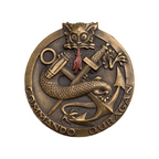 Vintage French Naval Commando Ouragan Bronze Badge Indochina War Arthus Bertrand