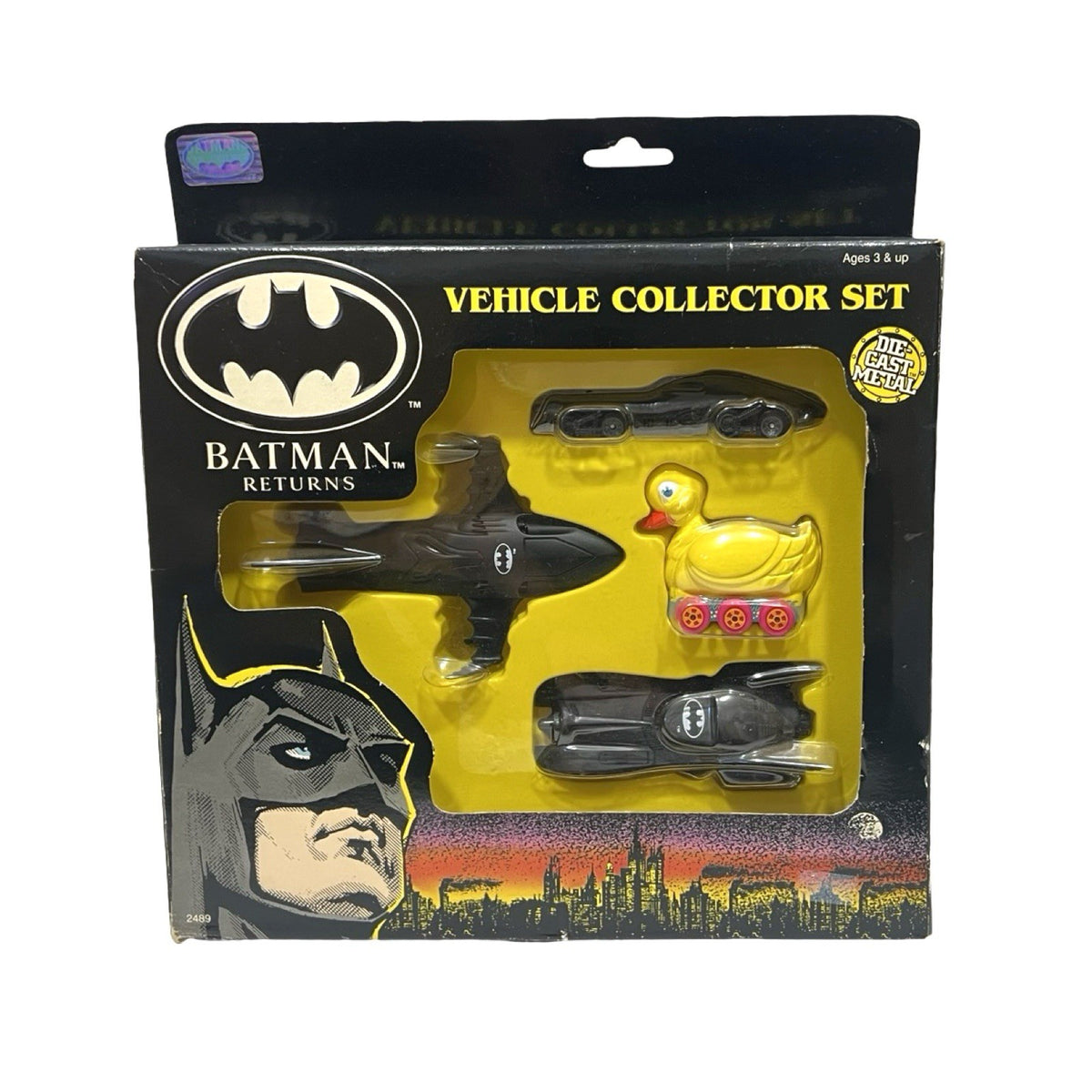 1992 ERTL Batman Returns 4 Vehicle Diecast Set Batmobile Batmissile Boxed