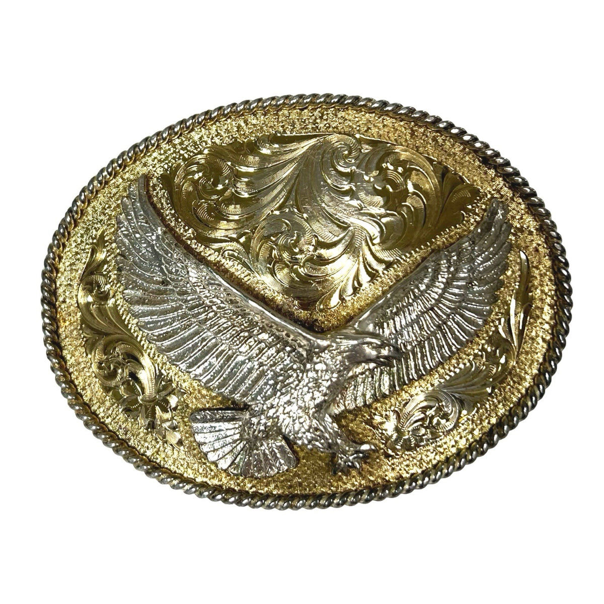 Montana Silversmiths 24 Gold Electro Plate Eagle Western Cowboy Belt Buckle