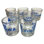 7x Gin Xoriguer Mini Shot Glasses Mahon Menorca Spain Taster Glass Set