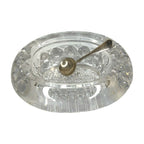 Vintage Cut Crystal Salt Cellar Open Salt Dip Nevada Solid Silver Spoon Set