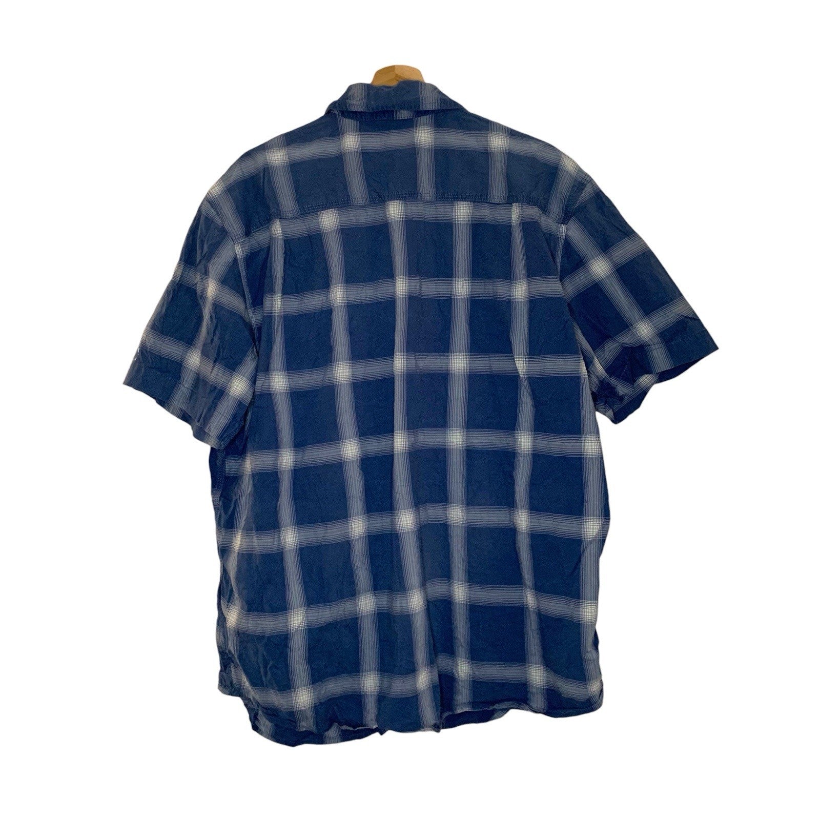 Carhartt Men’s Shirt XL Blue Plaid Button Up Relaxed Fit Workwear Long Sleeve