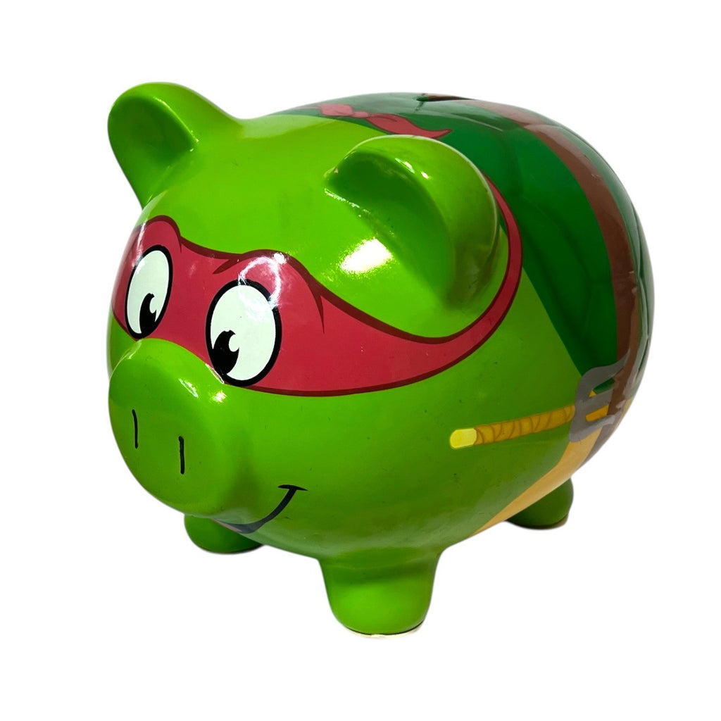 Teenage Mutant Ninja Turtles Porcelain Piggy Bank Money Box Raphael TMNT Vintage