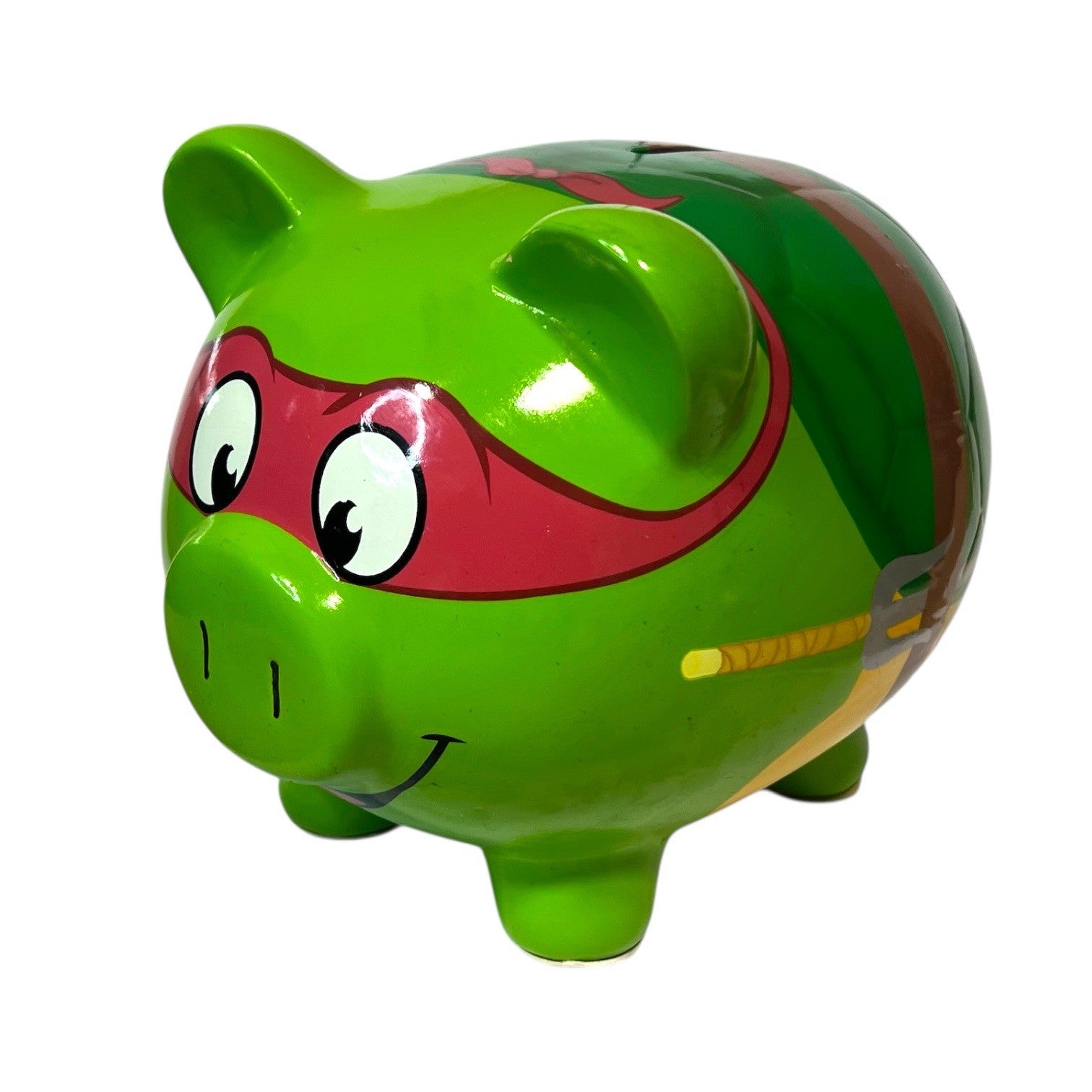Teenage Mutant Ninja Turtles Porcelain Piggy Bank Money Box Raphael TMNT Vintage