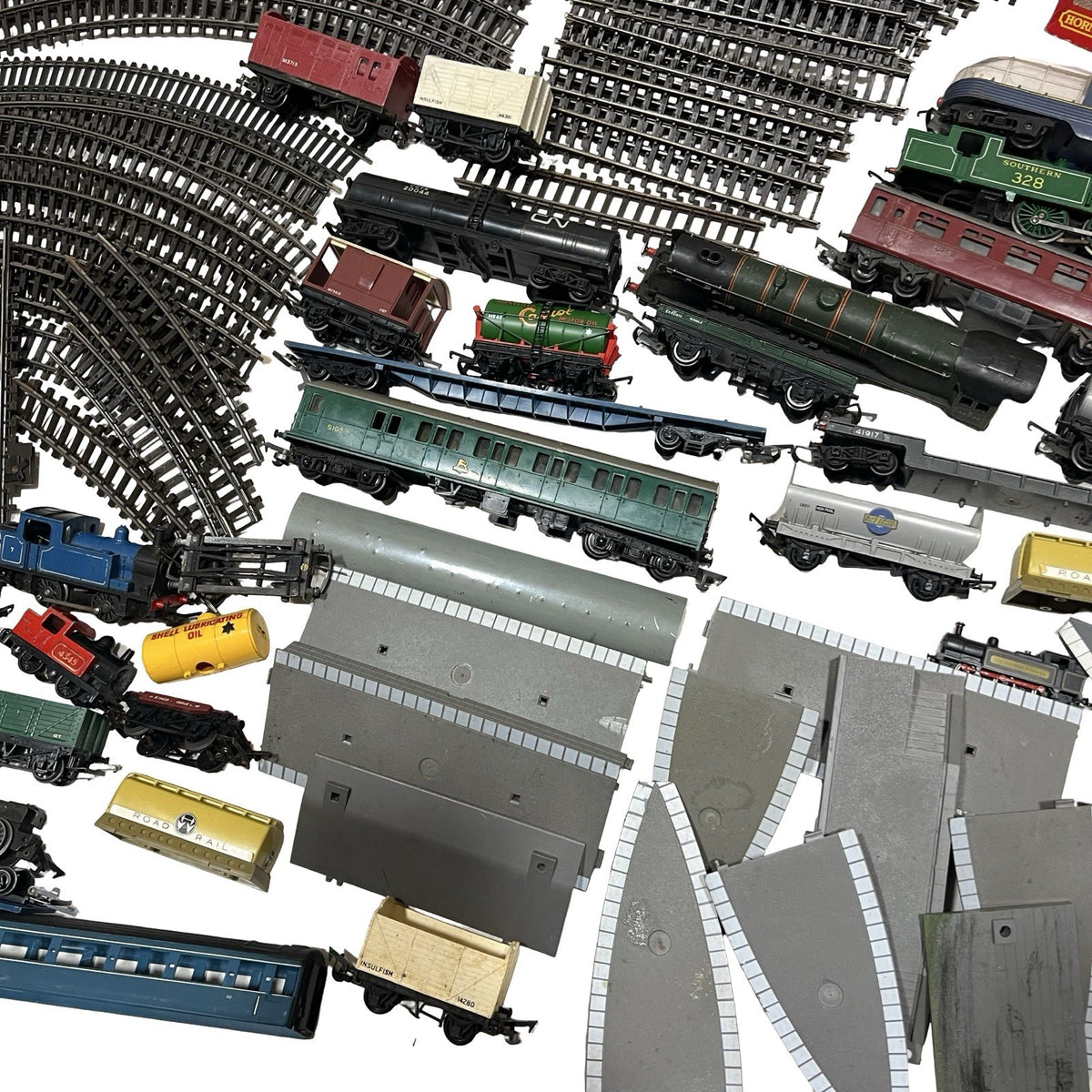 Vintage OO Gauge Model Railway Job Lot Hornby Tri-ang Track Locos Wagons Spares - additional view