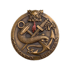 Vintage French Naval Commando Ouragan Bronze Badge Indochina War Arthus Bertrand