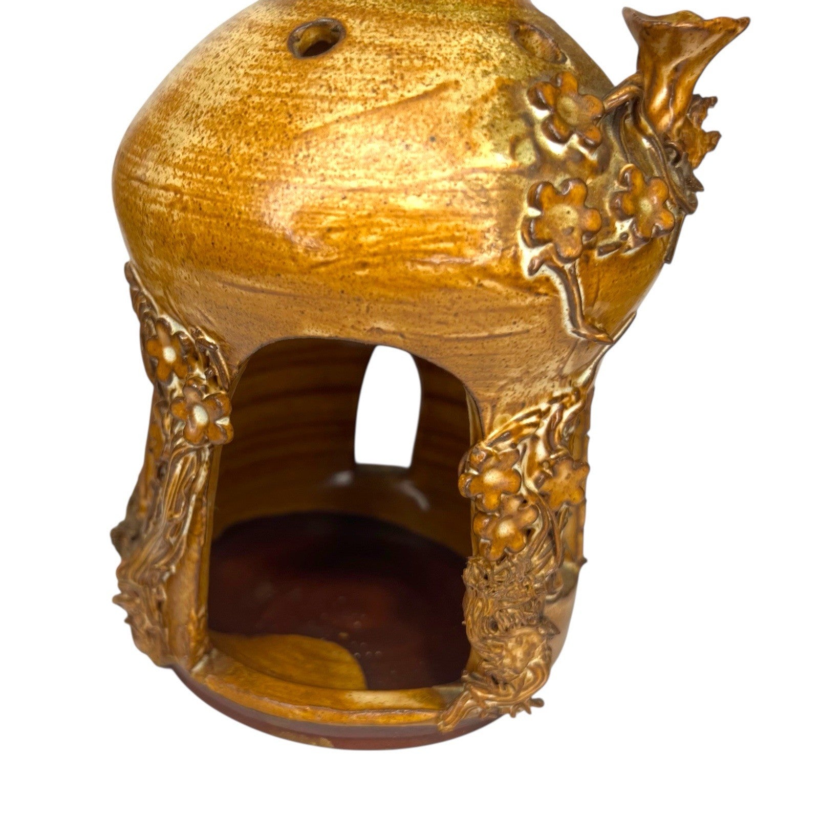 Vintage St Agnes Pottery Fairy House Tealight Lantern Candle Holder Cottage