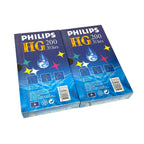 2x Sealed Philips HG 200 Blank VHS Video Tapes 200 Min 3⅓ Hr 2000 Limited Ed