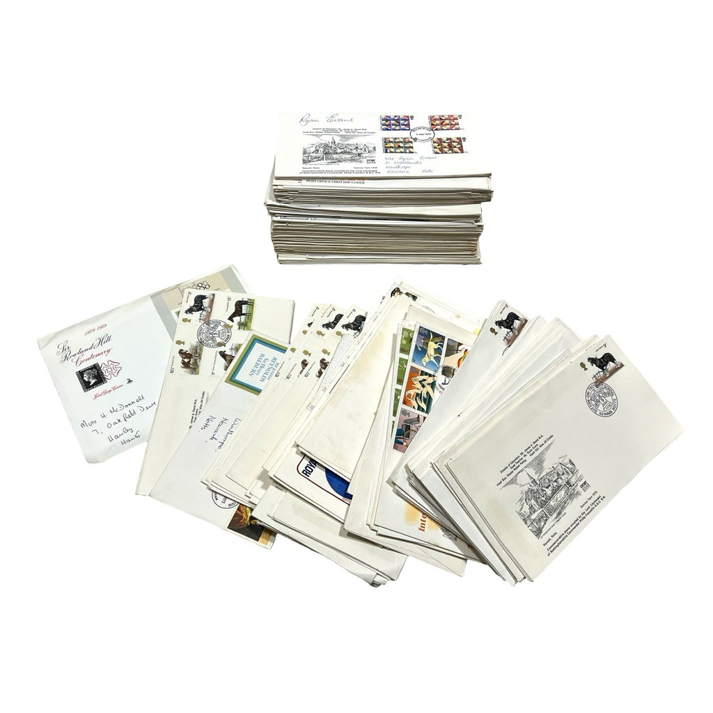 Large GB Royal Mail First Day Cover Collection FDC Stamp Album Job Lot