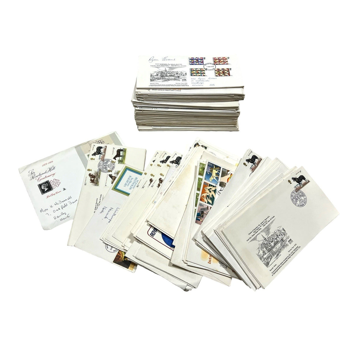 Large GB Royal Mail First Day Cover Collection FDC Stamp Album Job Lot