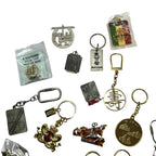 Vintage Souvenir Keyrings Job Lot Travel Charms Tourist Trinkets Mixed Countries
