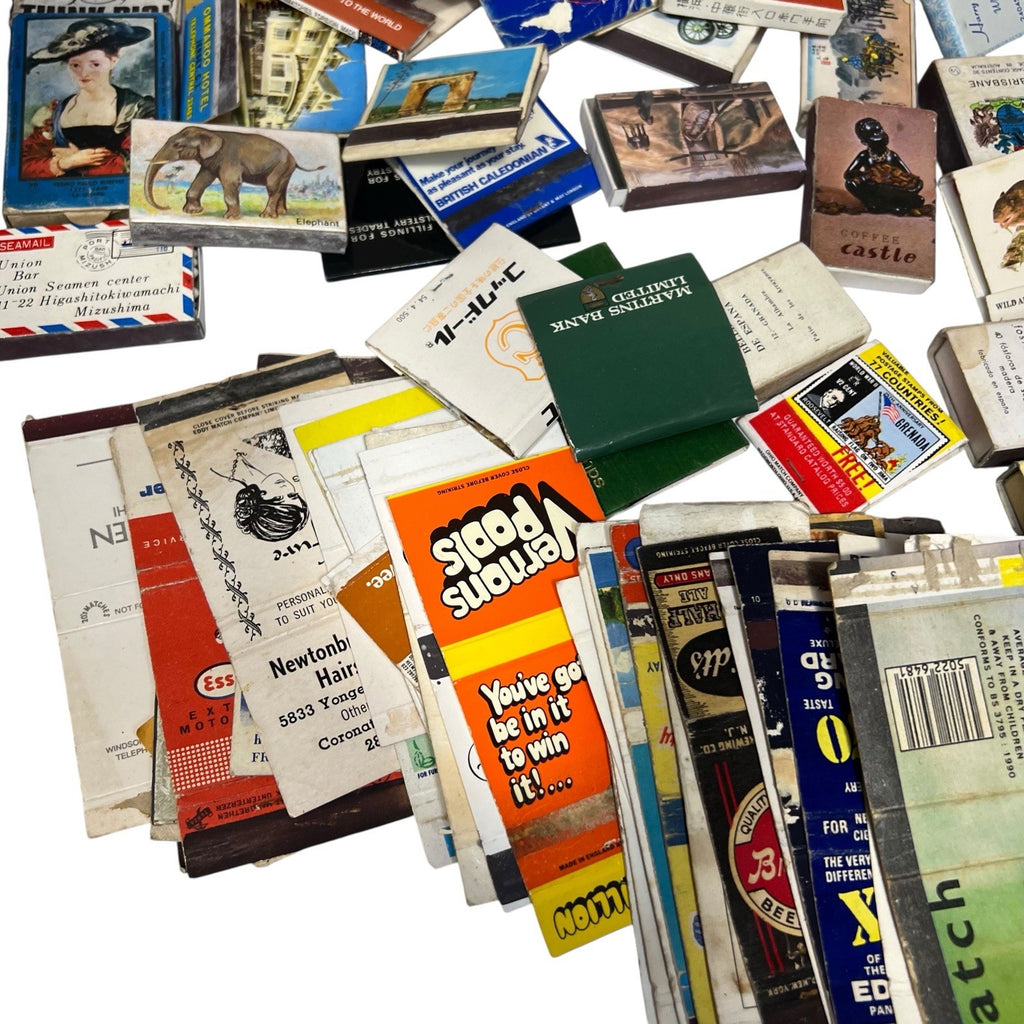 Vintage Matchbox Label Collection Job Lot Advertising Travel Hotels Wildlife