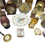 23x Vintage Clock Job Lot Smiths Westclox Metamec Swiza Mantel Alarm Novelty - side view