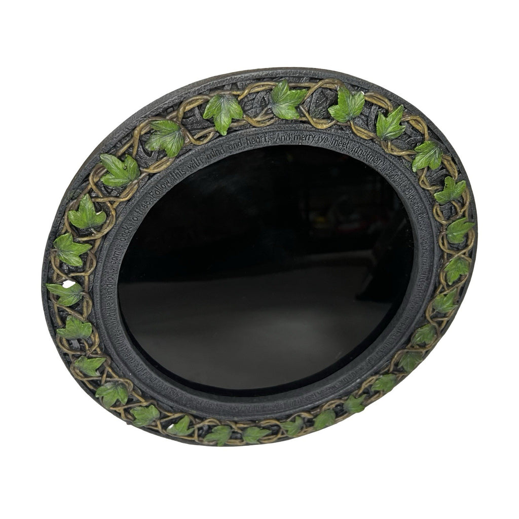 Nemesis Now Gothic Ivy Vine Round Mirror Pagan Wiccan Wall Tabletop Decor - front view