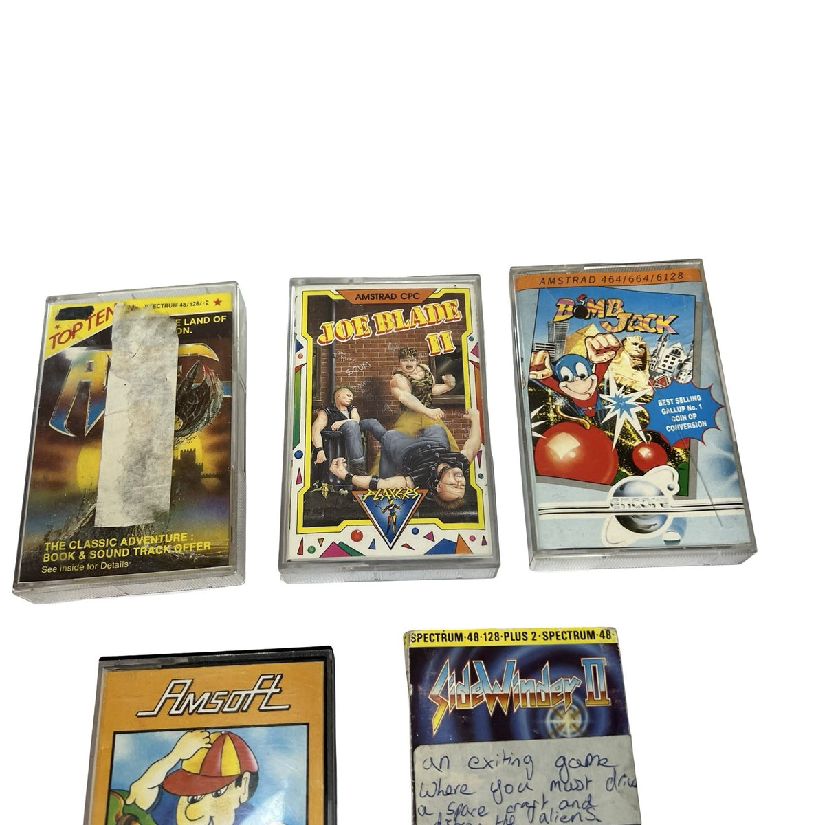 Job Lot 5 Vintage ZX Spectrum Amstrad CPC Cassette Games Joe Blade Bomb Jack