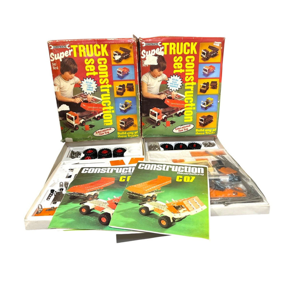 Vintage C07 Collectable 2x Constructo Super Truck Construction Set No.4 Boxed