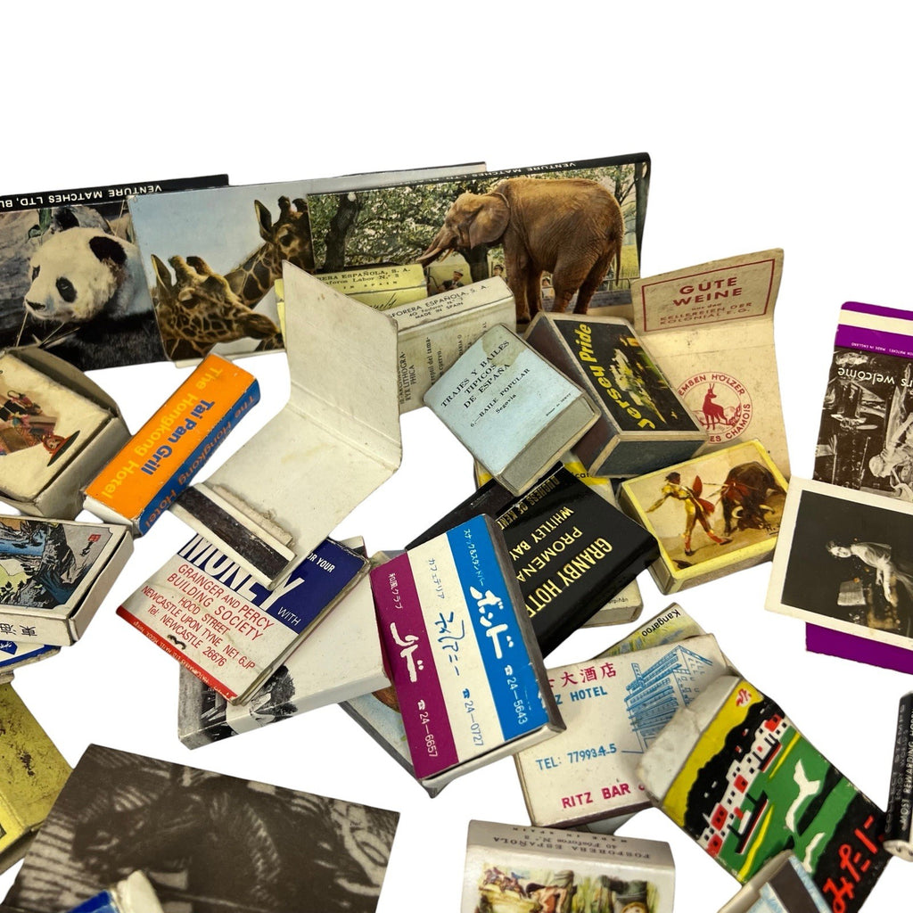 Vintage Matchbox Label Collection Job Lot Advertising Travel Hotels Wildlife