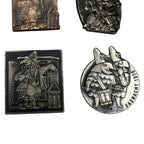Job Lot 6 Vintage Swiss Fasnacht Basel Carnival Pin Badges Plaques 1964-2000