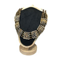Vintage Chunky Wooden Bead Necklace Carved Tribal Boho Statement Jewellery