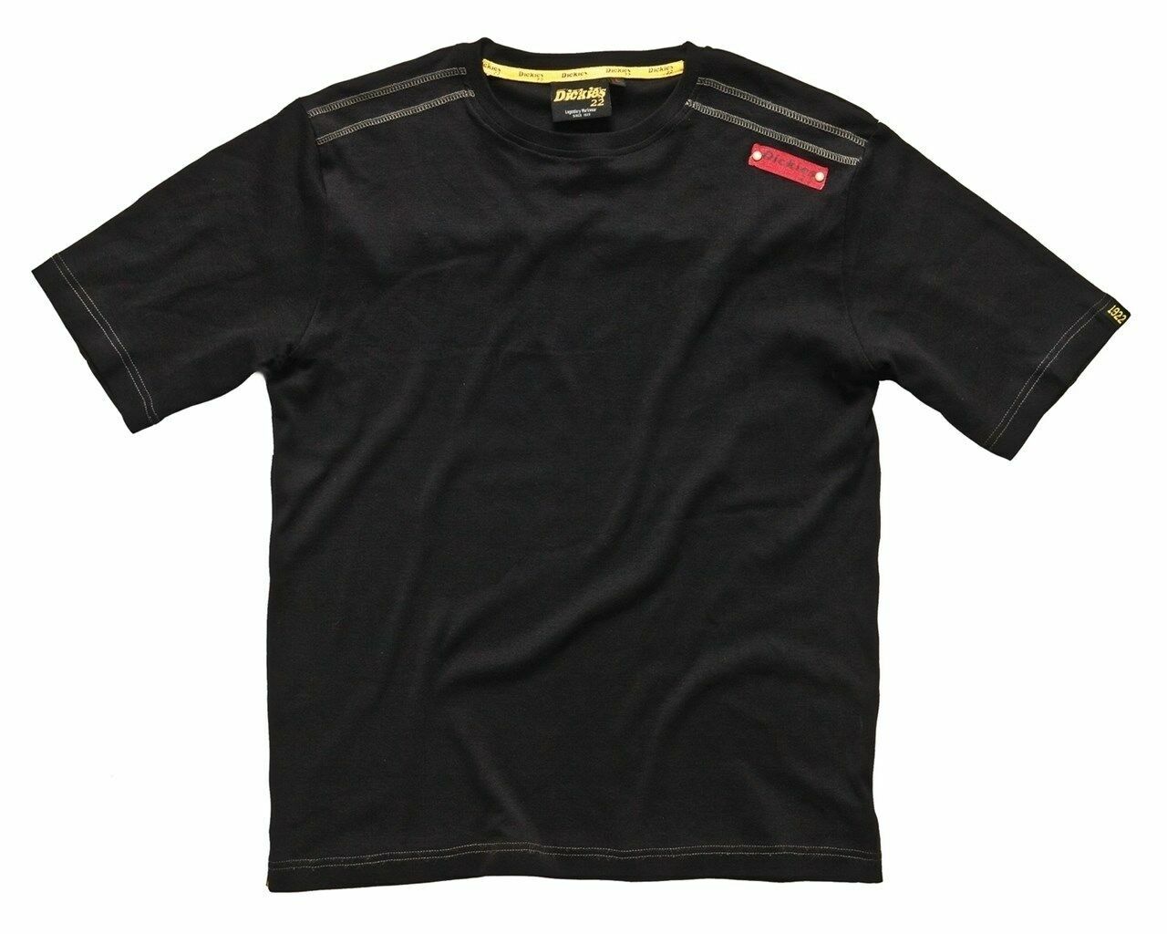 Dickies Range Contrast T-Shirt Black Workwear Tee Size S Small BNWT