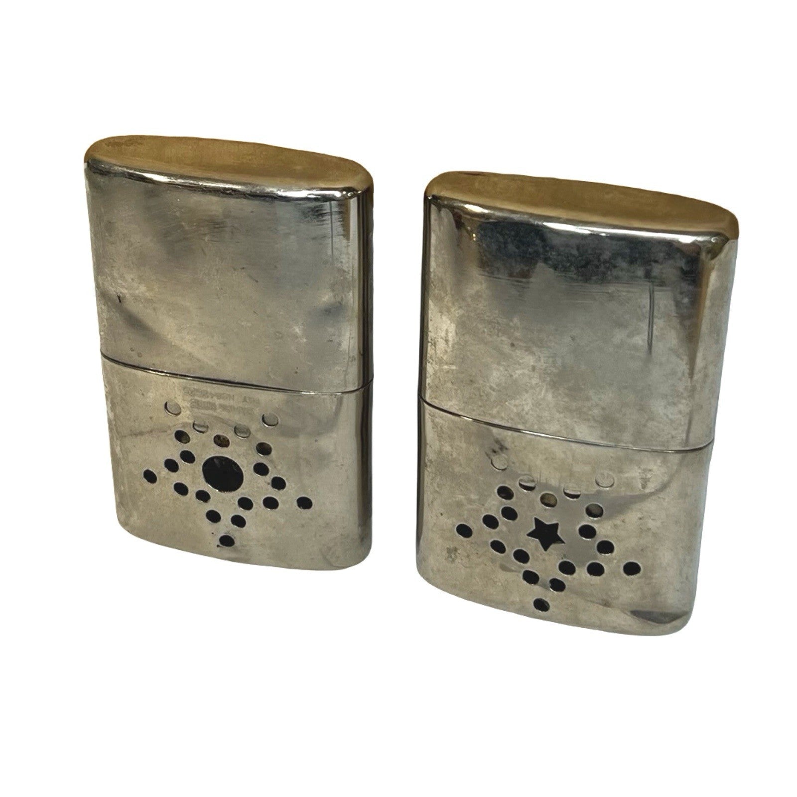 Pair Vintage Empire Made Pocket Hand Warmers Japan Catalytic Metal Warmers