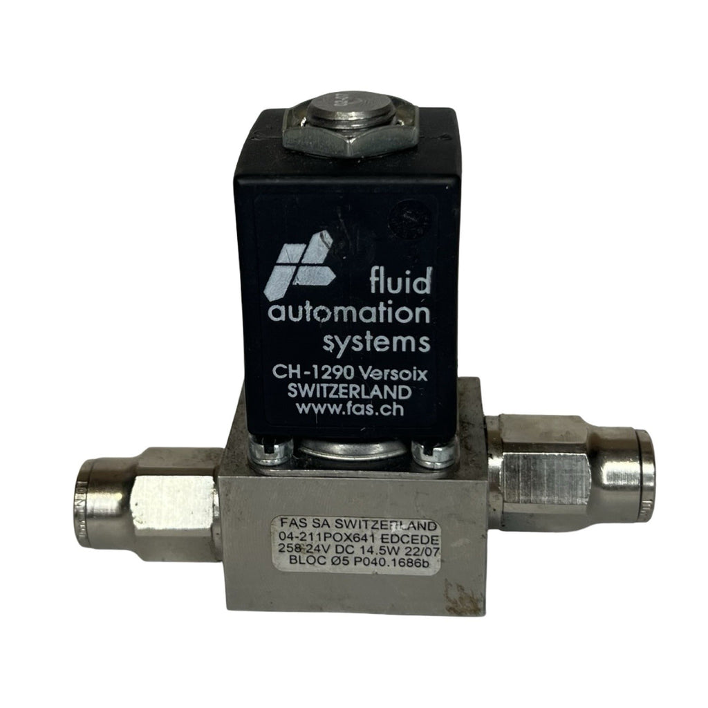 FAS Fluid Automation Systems Solenoid Valve 24V DC 04-211P0X641 Switzerland