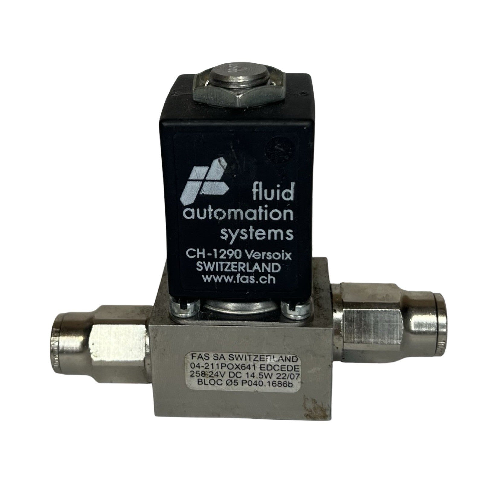 FAS Fluid Automation Systems Solenoid Valve 24V DC 04-211P0X641 Switzerland
