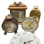 23x Vintage Clock Job Lot Smiths Westclox Metamec Swiza Mantel Alarm Novelty - back view