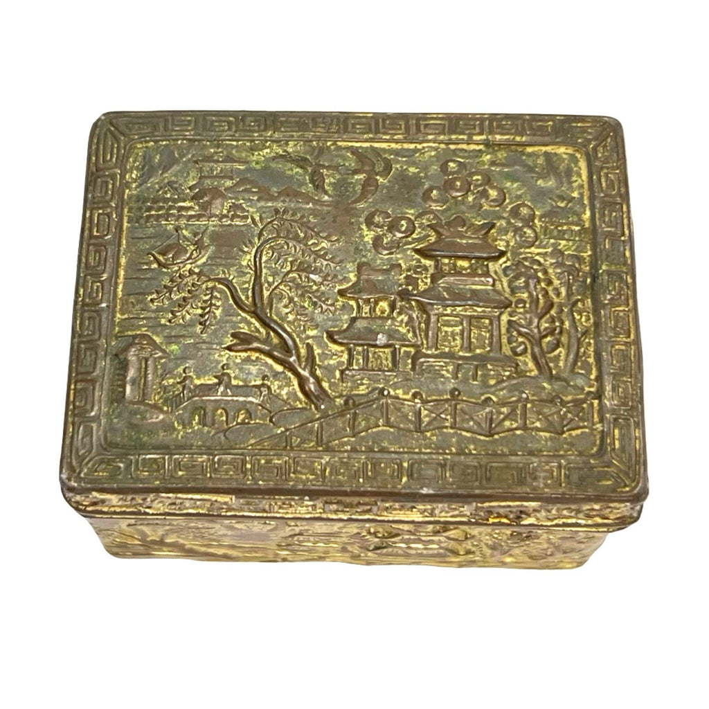 Antique Japanese Meiji Silver Bonbonniere Russo-Japanese War 1904-05 Box - front view