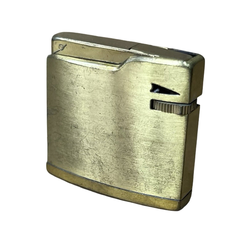 Vintage Merlin Japan Gas Lighter Gold Tone Automatic Pocket Lighter Untested