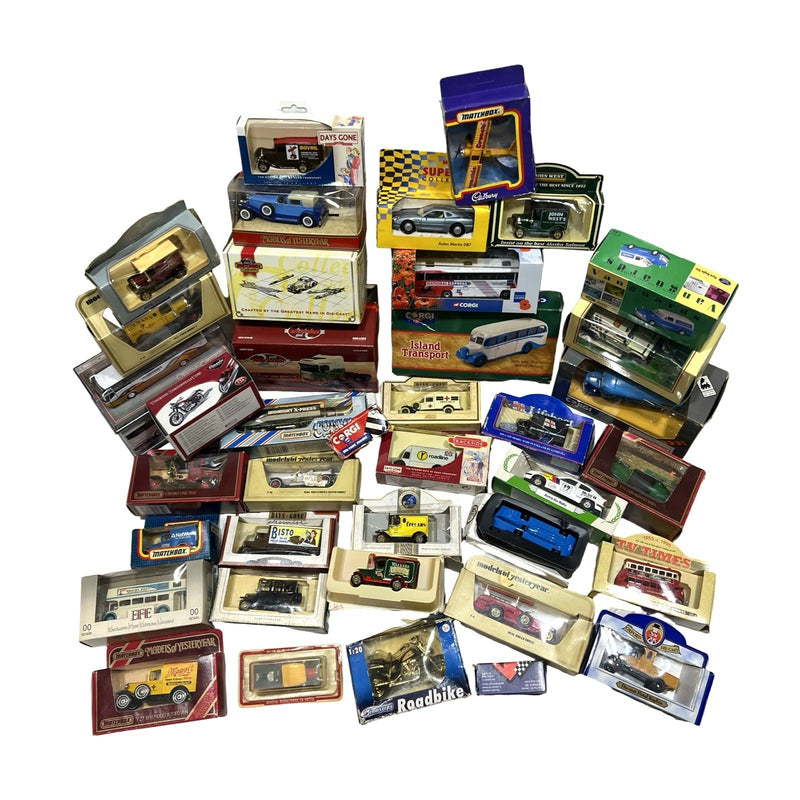 40x Boxed Diecast Model Vehicle Job Lot Matchbox Corgi Lledo Oxford Vintage