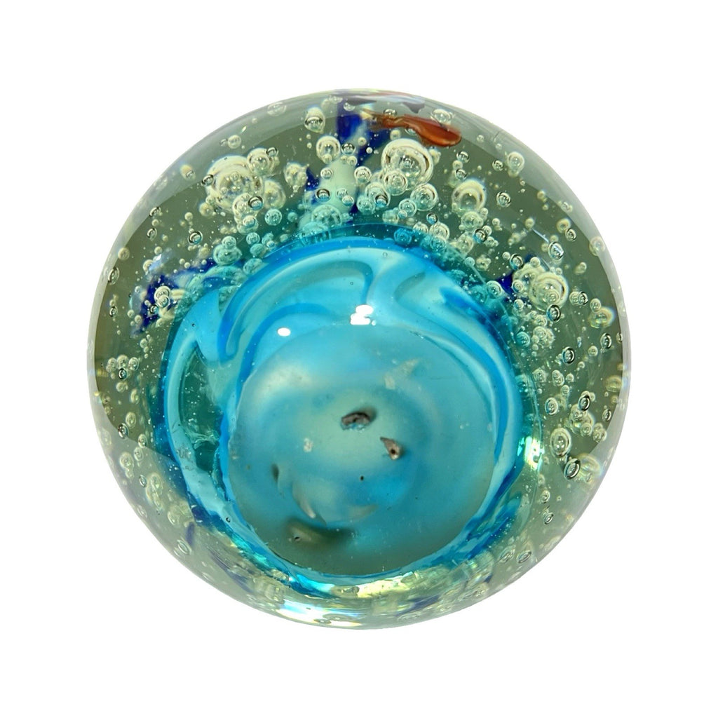 Large Studio Art Glass Aquarium Fish Paperweight Bubble Glass Sculpture 2.2kg