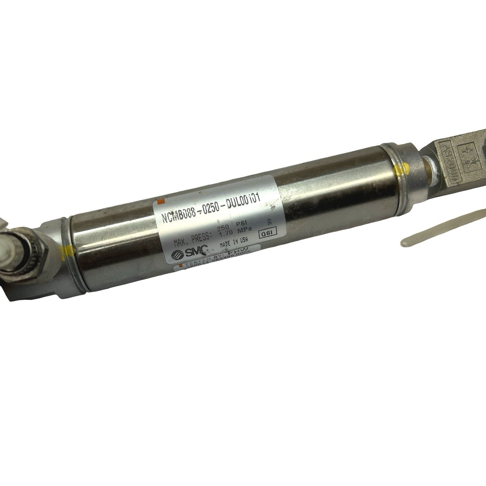 SMC NCMB088-0250 Pneumatic Air Cylinder Roller Guide Assembly 250 PSI USA