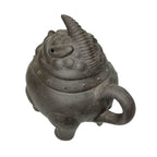 Vintage Yixing Zisha Fang Yuan Heini Foo Dog Teapot Square Circle Boxed