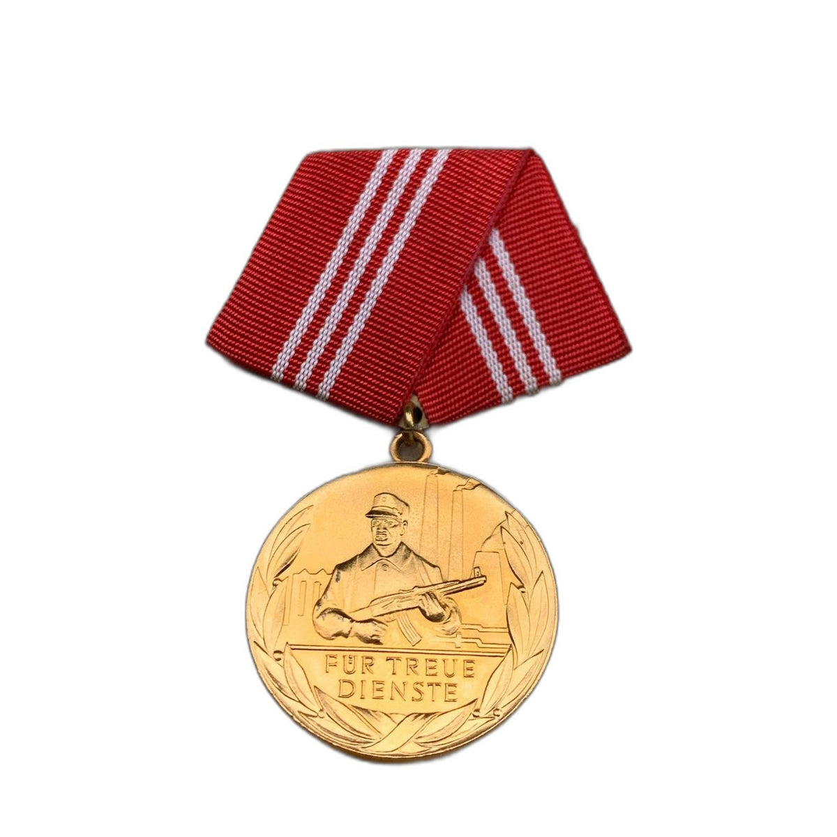 Vintage GDR NVA Faithful Service Medal Gold Class 15 Years East Germany DDR