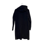 DKNY Women's Black Parka Jacket Coat Hooded Winter Warm Large Zip Slits BNWT