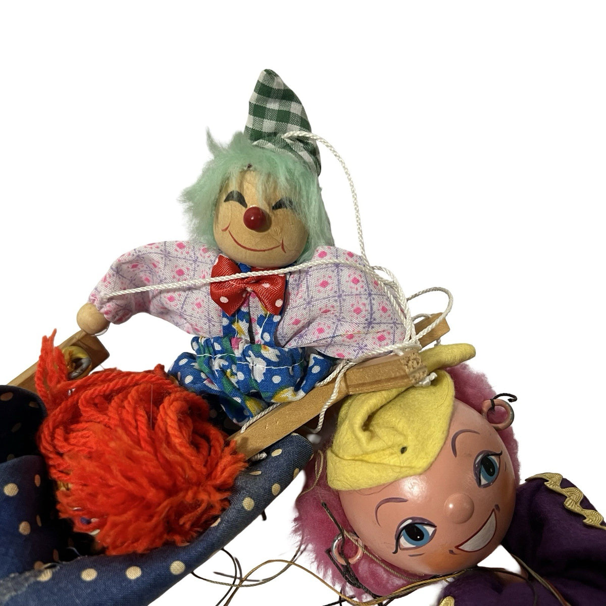 Vintage Pelham Puppet Marionette Job Lot Gypsy Clown Puppets
