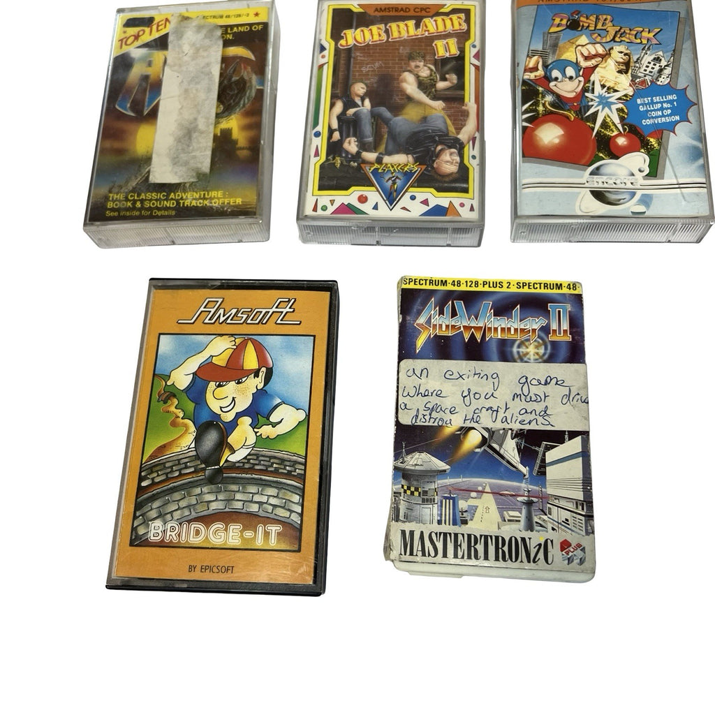 Job Lot 5 Vintage ZX Spectrum Amstrad CPC Cassette Games Joe Blade Bomb Jack