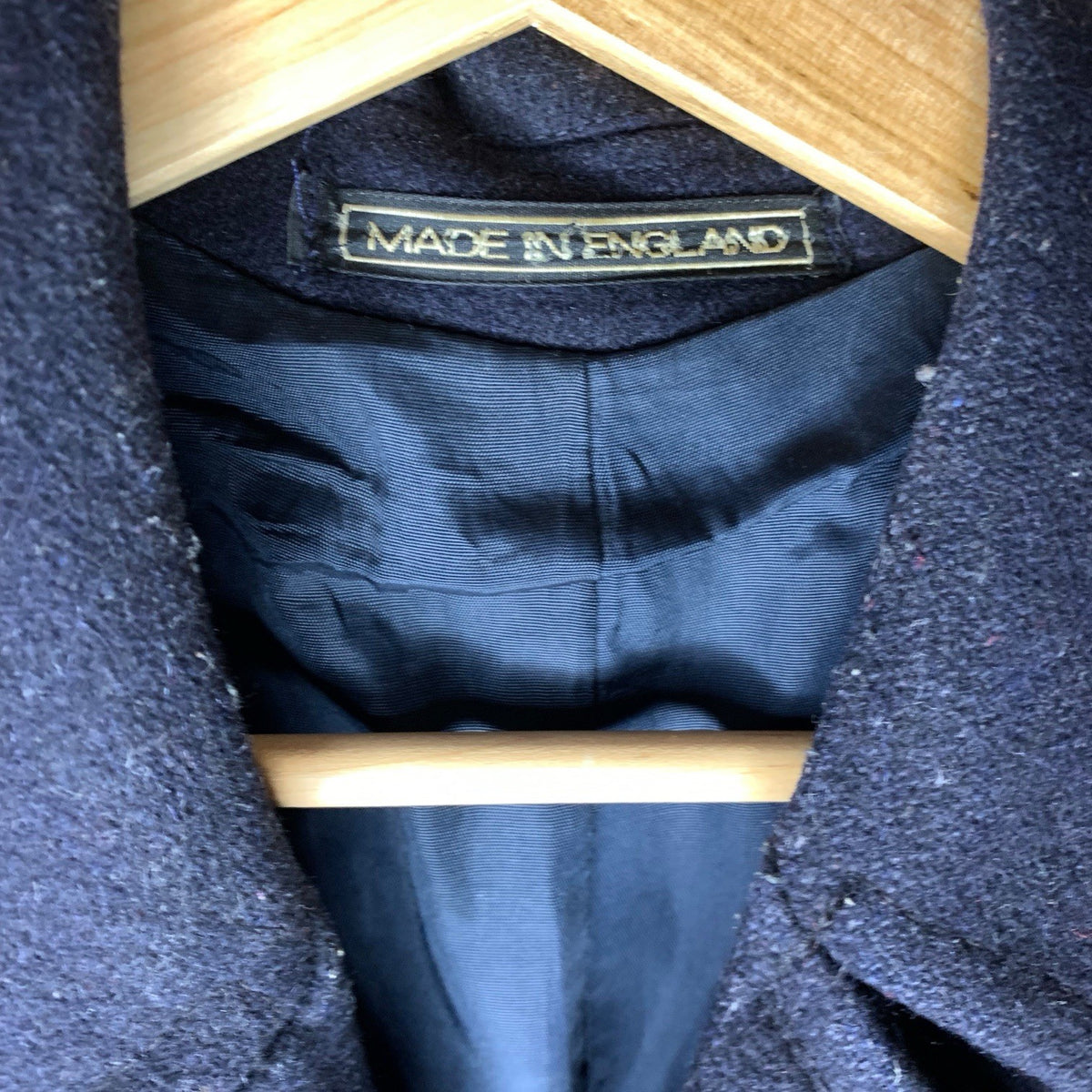 Vintage Kindler Navy Wool Overcoat Womens Size 16 Large Double Breasted England