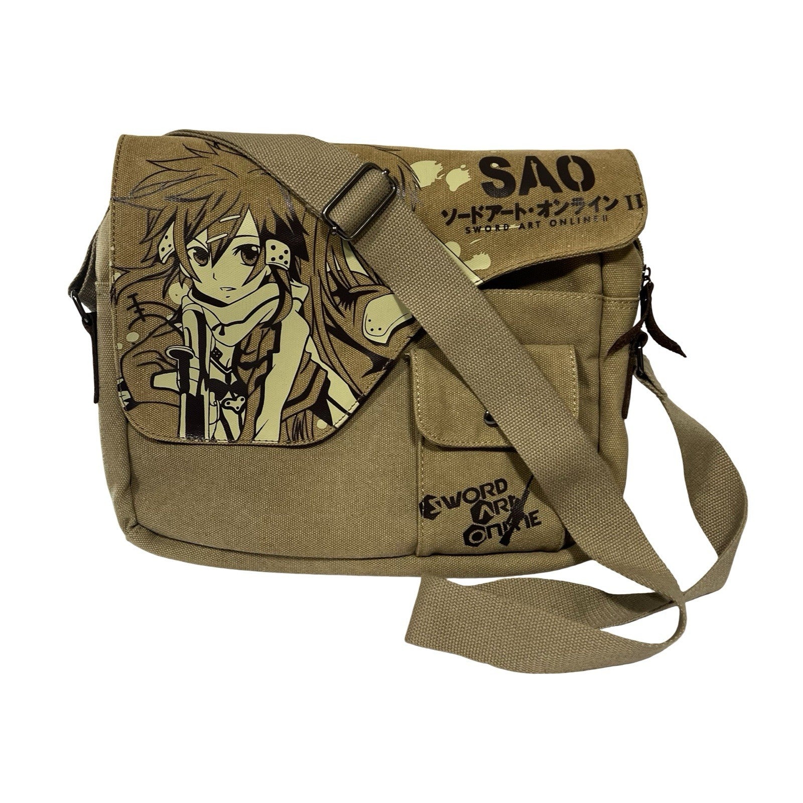 Sword Art Online SAO Kirito Asuna Canvas Shoulder Bag Messenger Shoulder Satchel